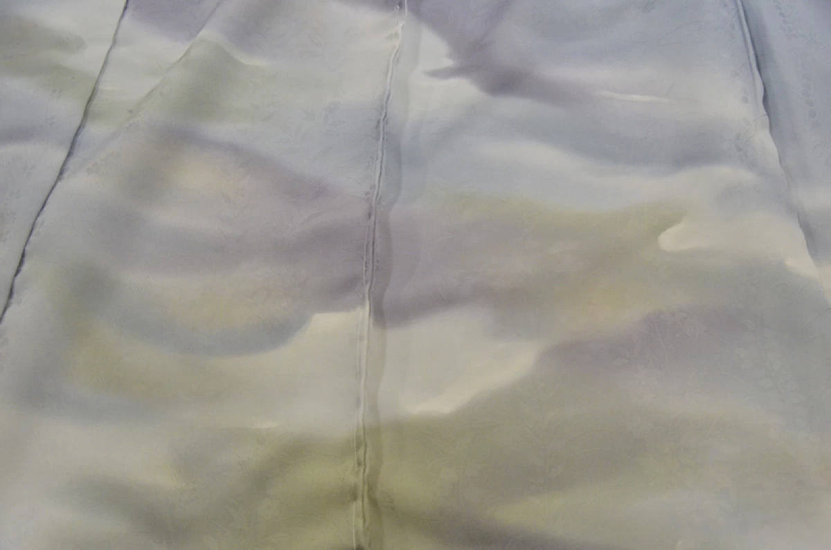 【着物/訪問着】 手描き京友禅訪問着-水の中の紫陽花 「デザインコンペ金賞受賞作品」
